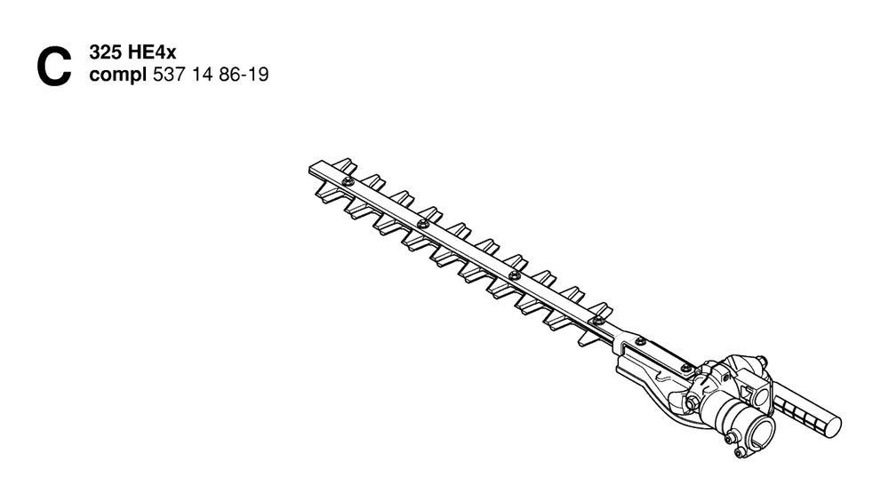 Clutch And Oil Pump 3 Diagram and Parts List for 325HDA55X 20053600001 - 20054000000 Husqvarna Hedge Trimmer