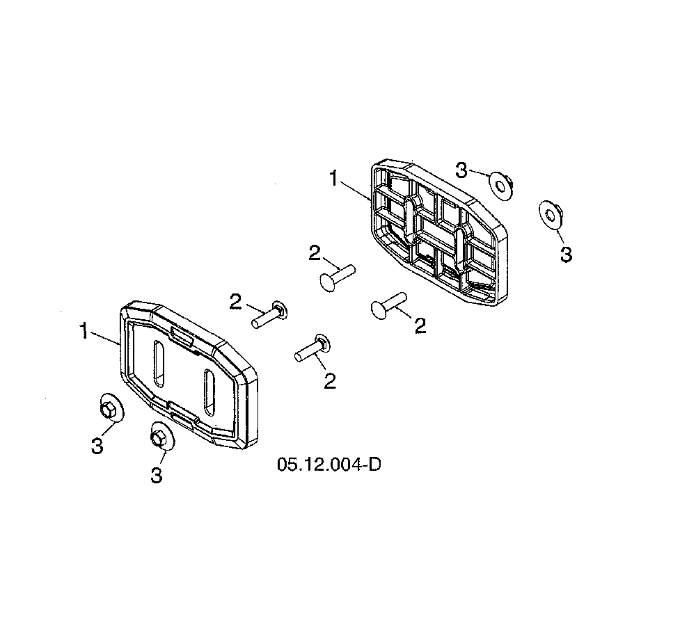 Skid show Diagram and Parts List for 96193009605  Husqvarna Snow Blower