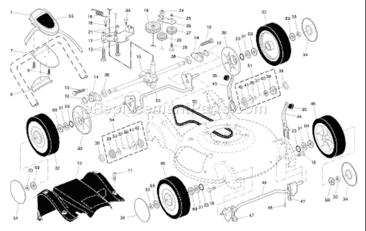 Page A Diagram and Parts List for 70R21HV 70 R 21 HV 96143001400 -2006-05 Husqvarna Lawn Mower