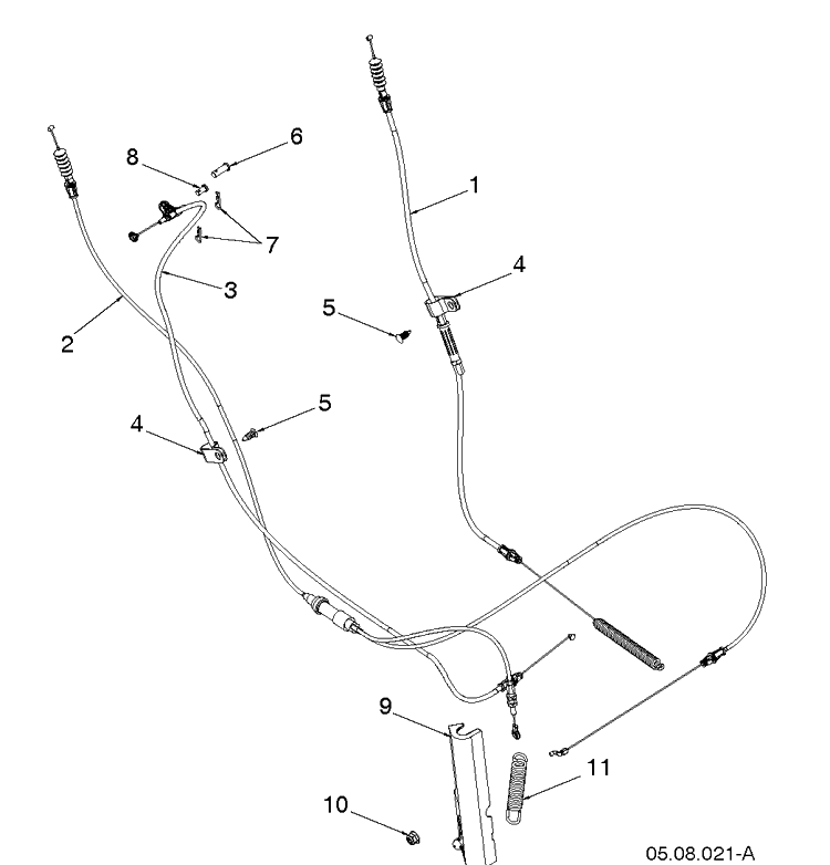 Control Panel And Discharge Chute 11 Diagram and Parts List for ST324 (97046880100)(2020-05) Husqvarna Snow Blower