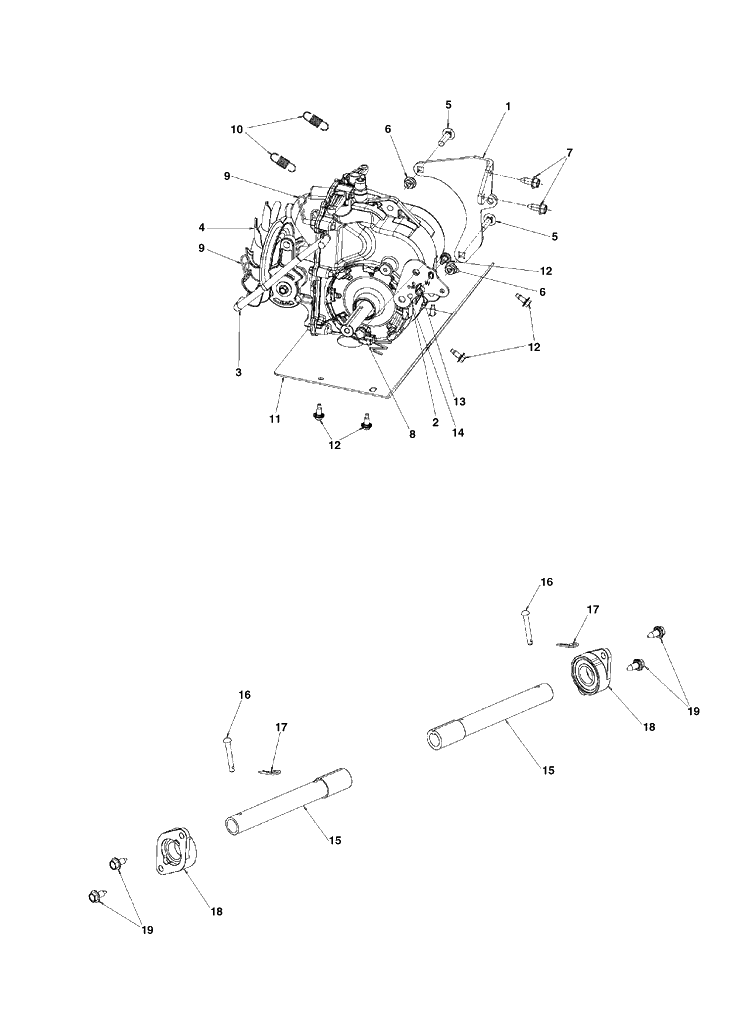Drive Diagram and Parts List for ST427  Husqvarna Snow Blower