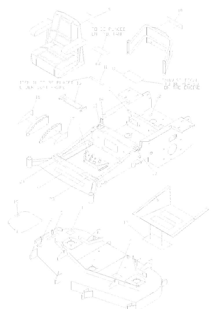 Decal Assembly Diagram and Parts List for ZTH7227KOB (968999225)(2002-10) Husqvarna Lawn Mower
