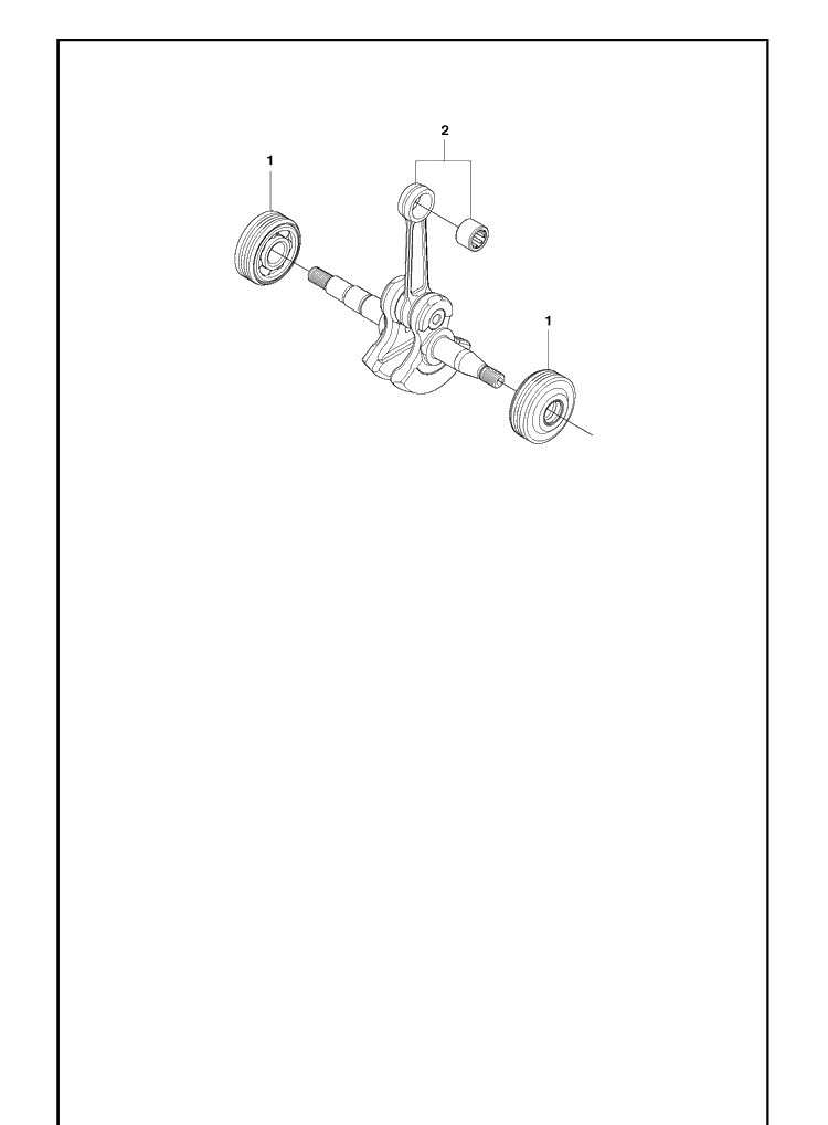 Crankshaft Diagram and Parts List for 235E 20101400001-20144000000 Husqvarna Chainsaw