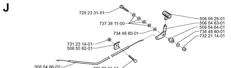Controls 3 Diagram and Parts List for RIDER850HST 1997-03 Husqvarna Lawn Mower