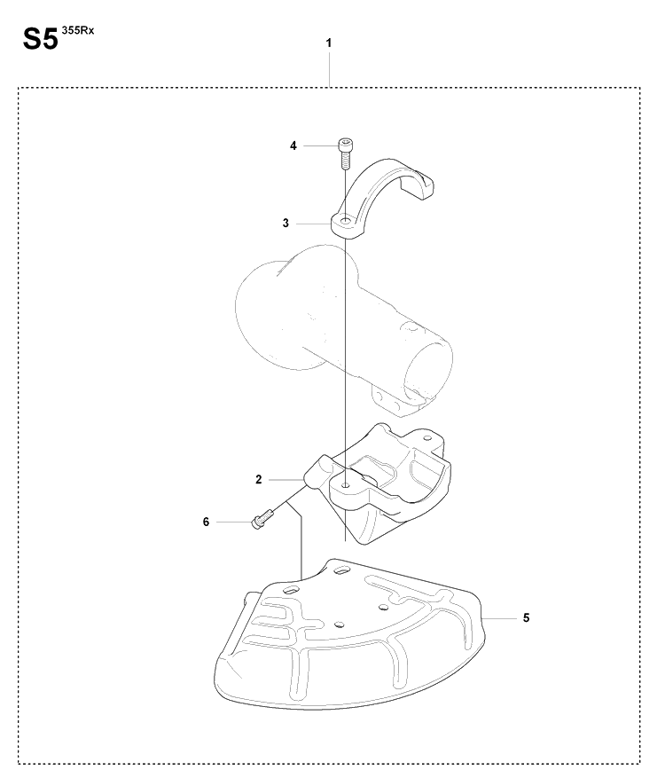 Guards Diagram and Parts List for 355RX 20082700001-20144899999 Husqvarna Brush Cutter