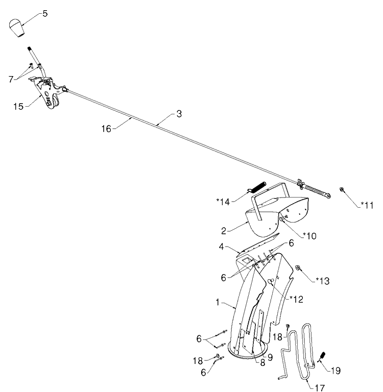 Control Panel And Discharge Chute 2 Diagram and Parts List for ST268EP (96191003806)(2012-09) Husqvarna Snow Blower