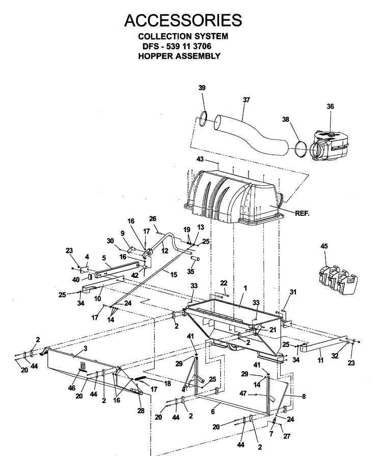Accessories 11 Diagram and Parts List for IZ5223 (968999526)(2006-08) Husqvarna Lawn Mower