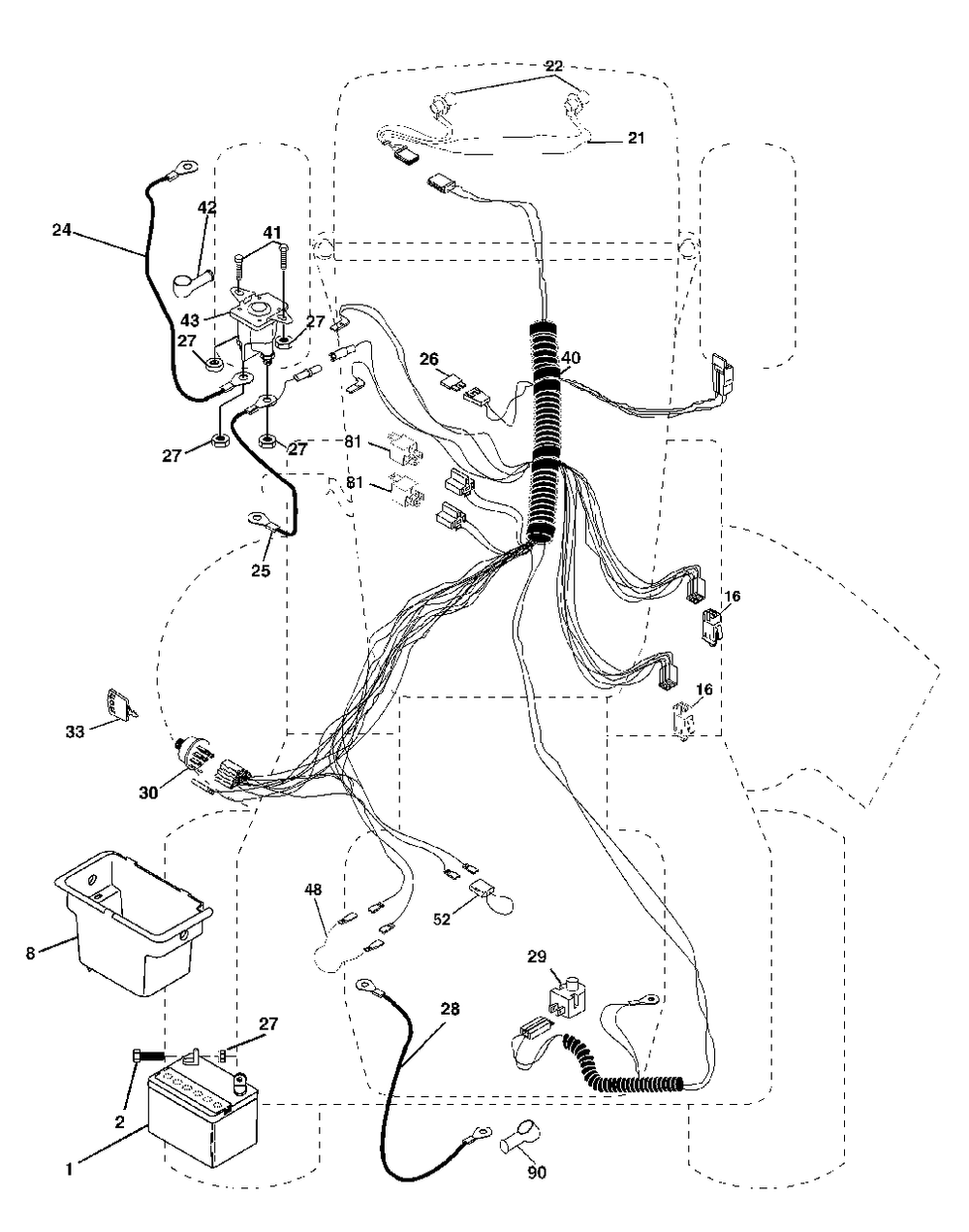 Electrical Diagram and Parts List for LT1538 (954569776-C)(2002-12) Husqvarna Lawn Tractor