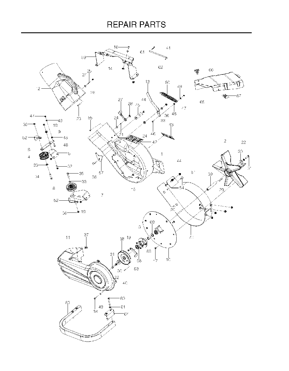 Repair Parts Diagram and Parts List for P-ZT48 966656601 Husqvarna Lawn Tractor Accessories