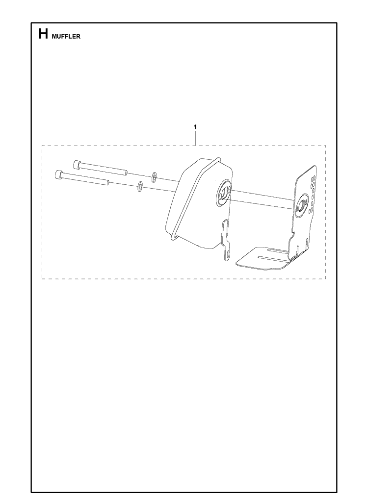 Muffler Diagram and Parts List for 331R  Husqvarna Edger
