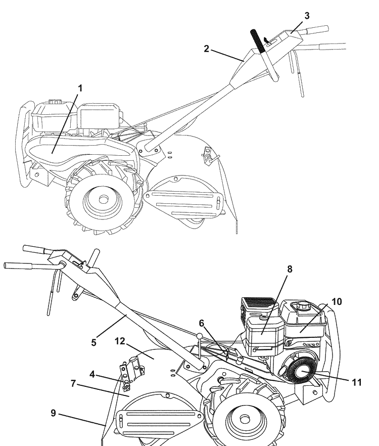 Decals Diagram and Parts List for 700DRT (96093000404)(2008-11) Husqvarna Tiller