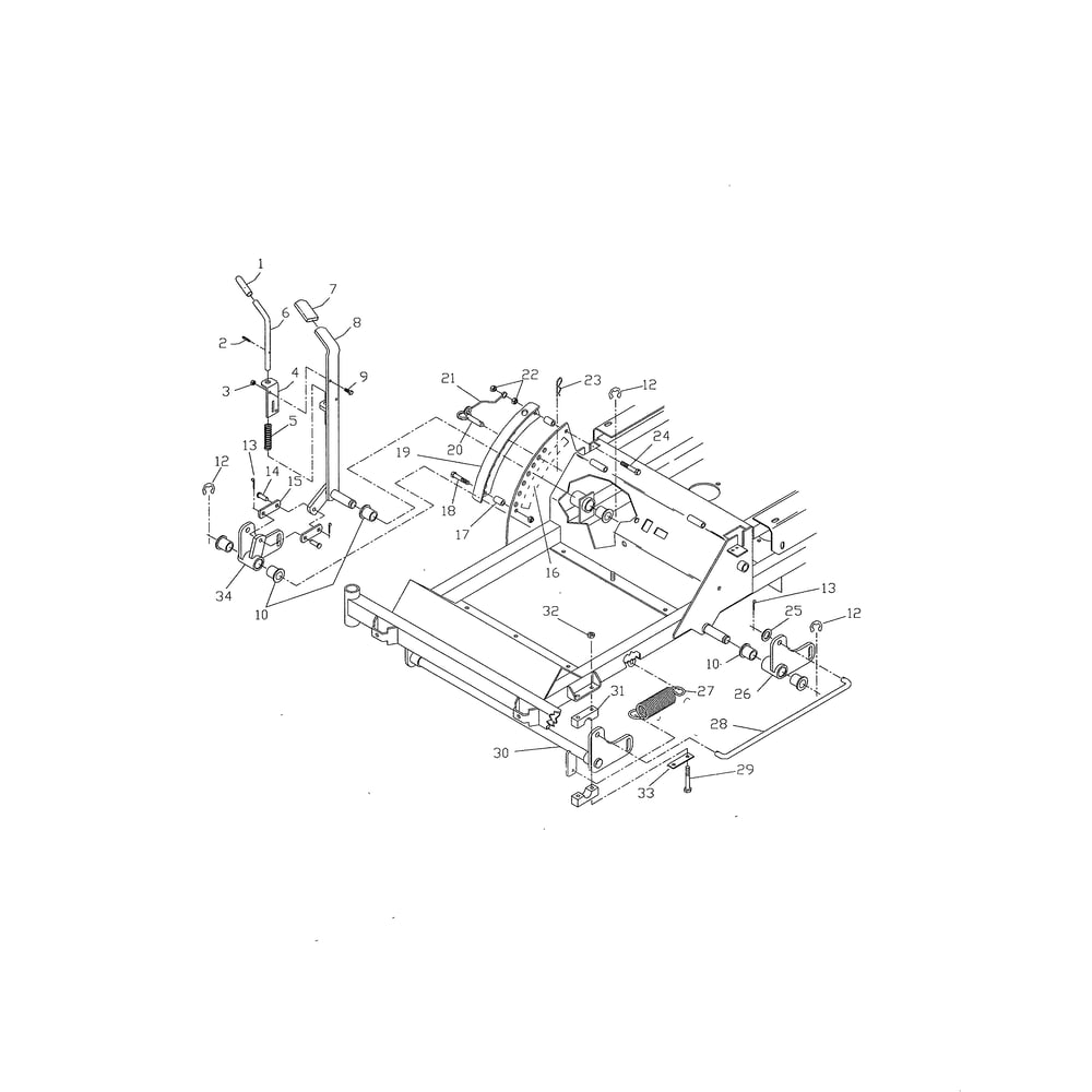 Deck Lift Diagram and Parts List for ZTHQL4221A 968999172 Husqvarna Lawn Tractor