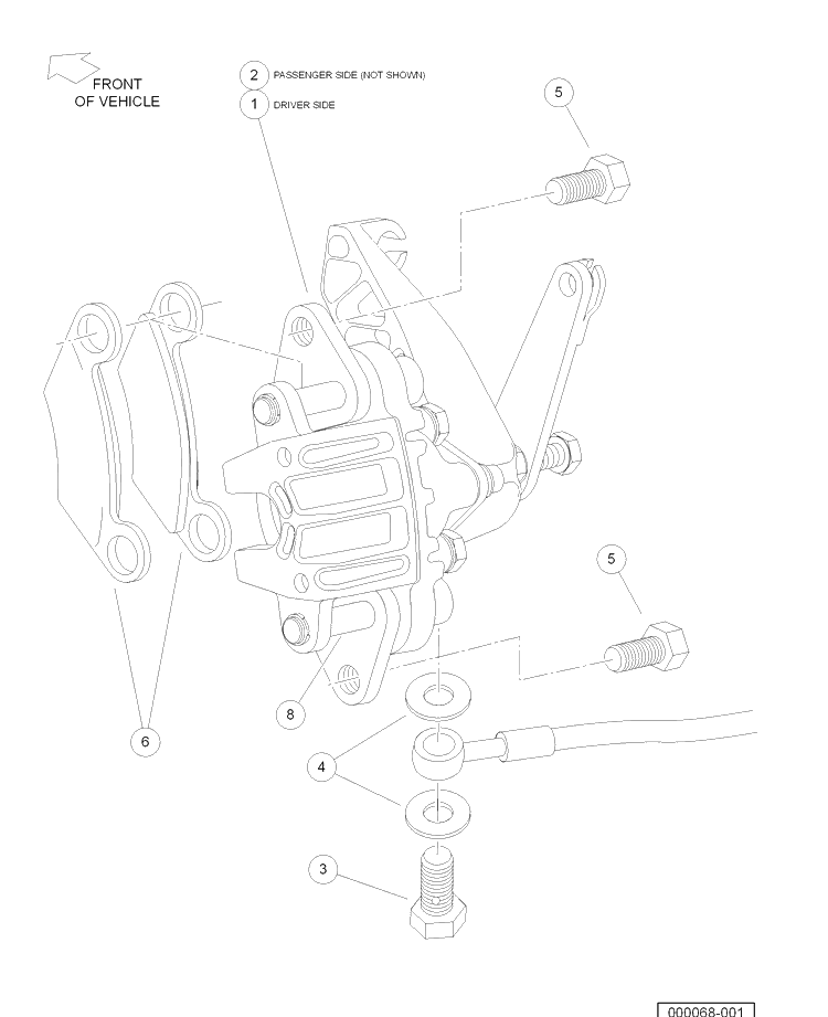 Rear Brake Assembly Diagram and Parts List for HUV4421DXP 2006-11 Husqvarna Lawn Tractor