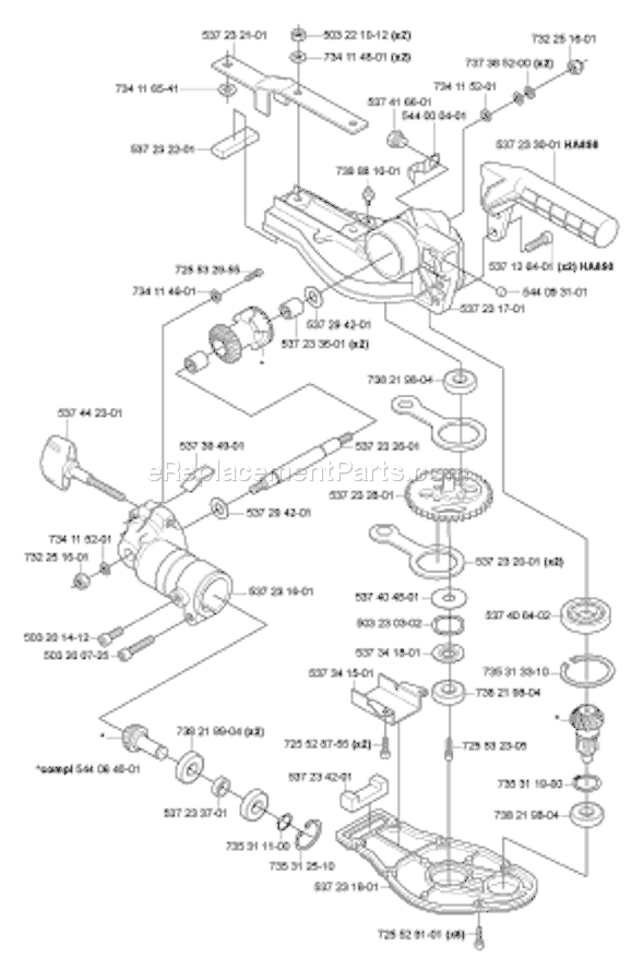 Page I Diagram and Parts List for HA850ATTACHMENT 2007-01 Husqvarna Trimmer