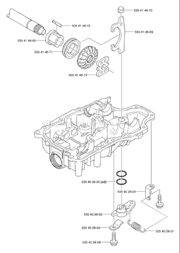 Page L Diagram and Parts List for TUFFTORQK66TRANSMISSION 2002-06 Husqvarna Lawn Tractor Accessories