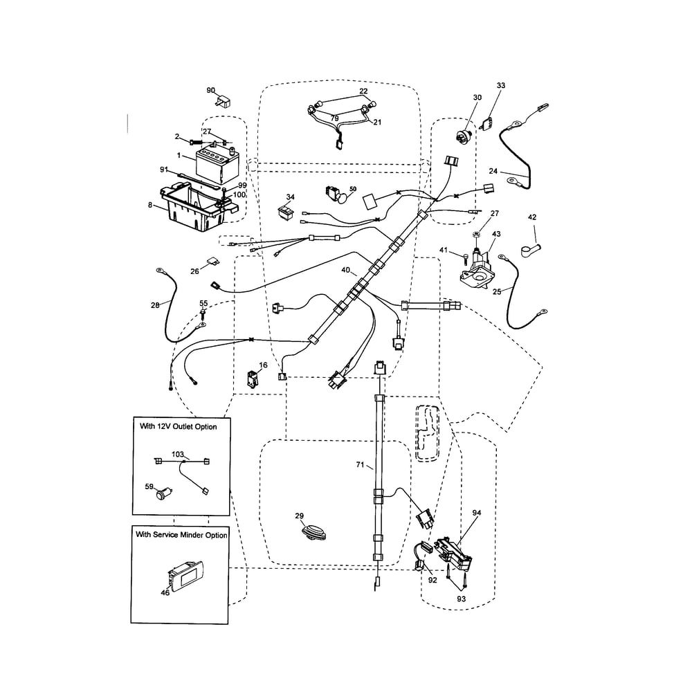 Electrical Diagram and Parts List for 917289580  Husqvarna Lawn Tractor