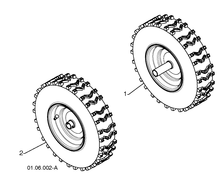 Wheels Diagram and Parts List for ST261E (96191003000)(2009-09) Husqvarna Snow Blower