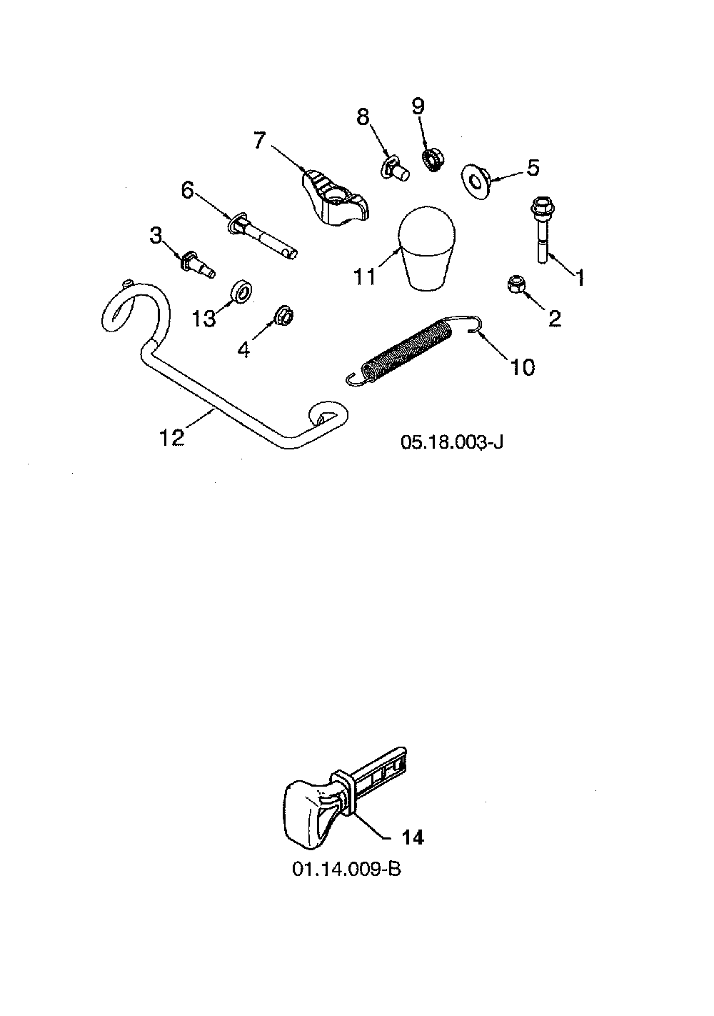 Bag of parts Diagram and Parts List for 96193012204  Husqvarna Snow Blower