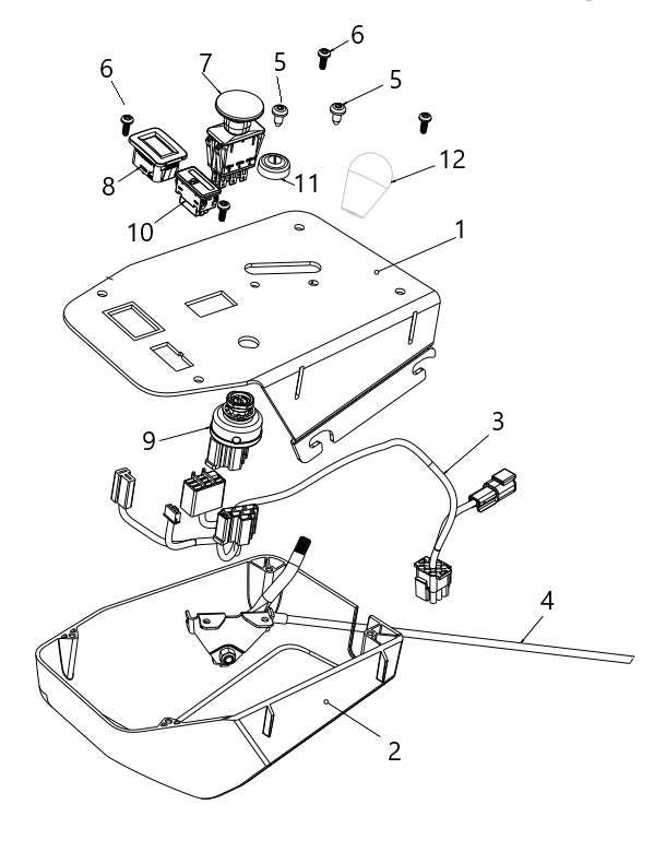 Console Diagram and Parts List for XCITETMZ345 Z350 Husqvarna Lawn Tractor