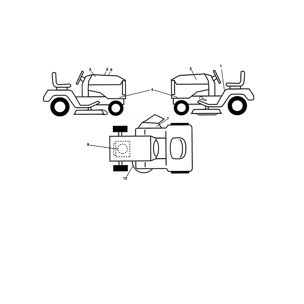Decals Diagram and Parts List for 917223830  Husqvarna Lawn Tractor