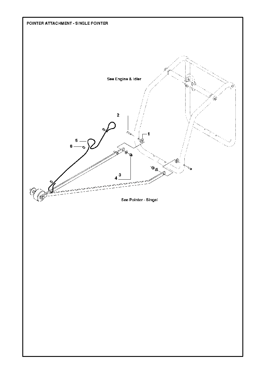 Pointer Attachment - Single Pointer Diagram and Parts List for FS520 (FS 524)(2007-08) Husqvarna Circular Saw