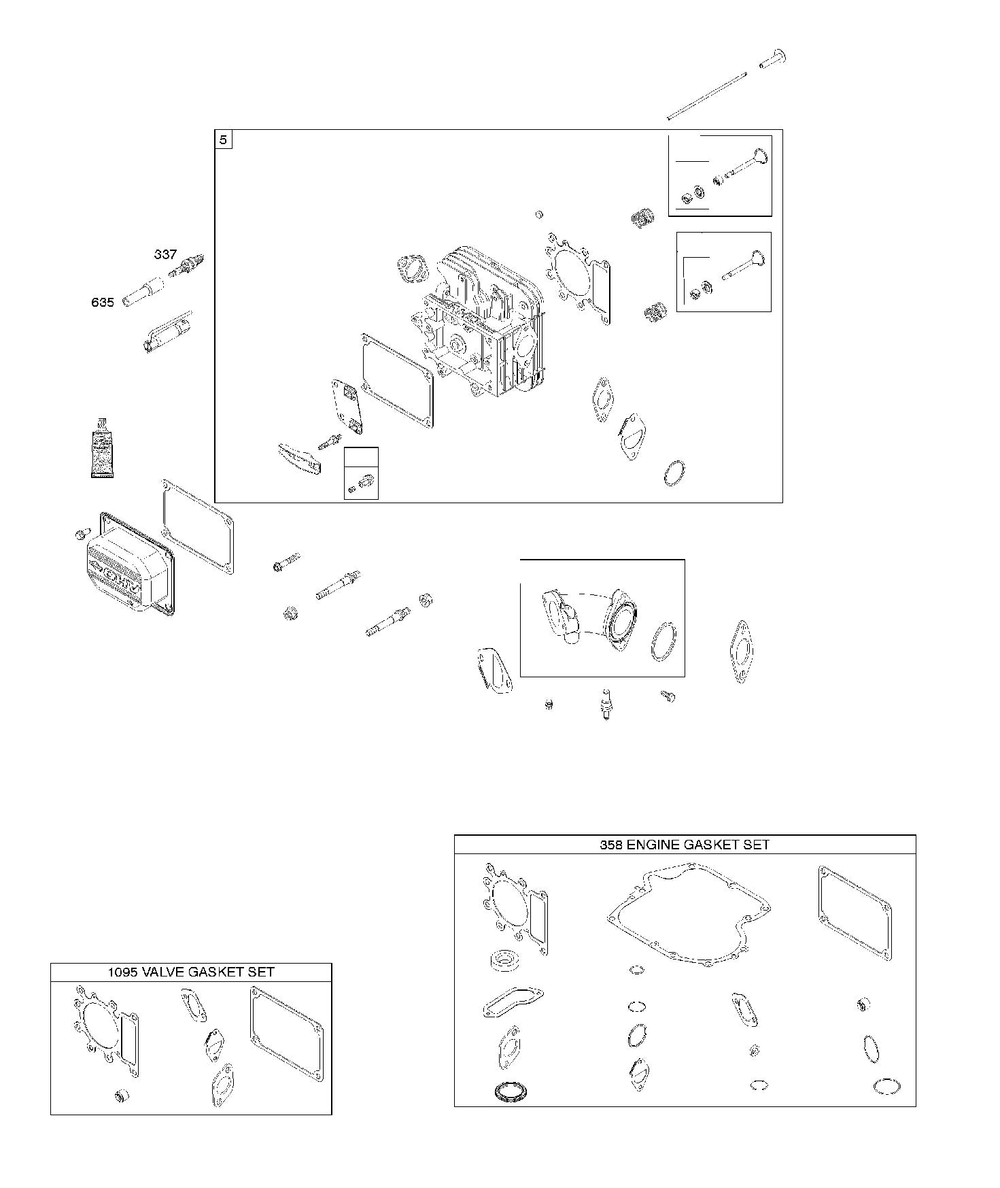 Cylinder Cover Diagram and Parts List for 219807-3402-B1  Husqvarna Engine