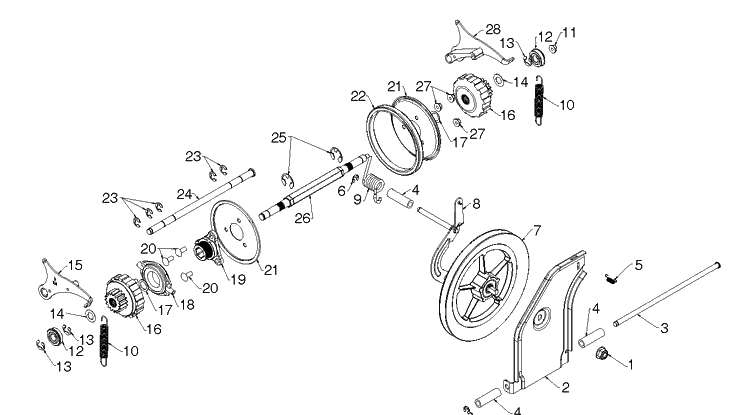 Drive Diagram and Parts List for ST224 (97046850100)(2020-05) Husqvarna Snow Blower