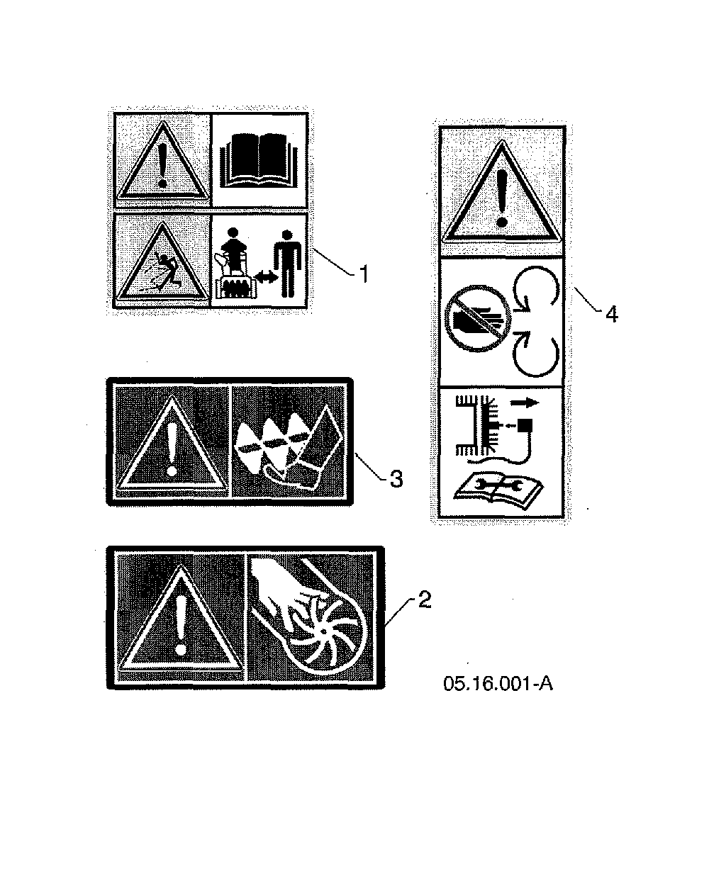 Decals Diagram and Parts List for ST224-96193009604  Husqvarna Snow Blower