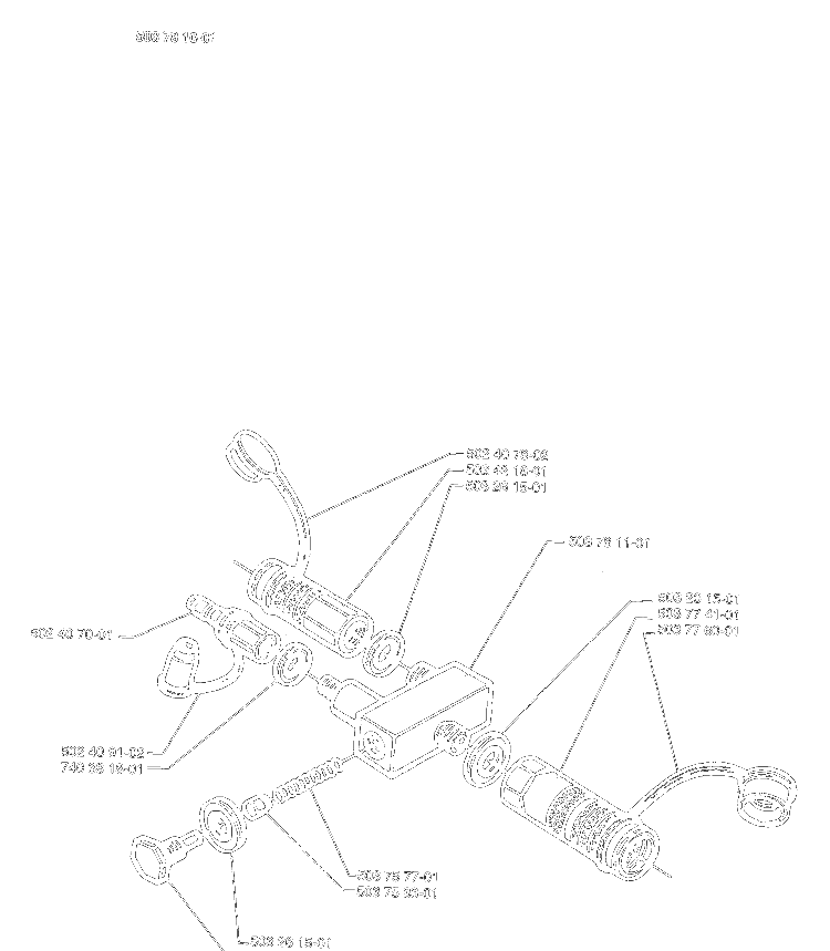 Adapter Diagram and Parts List for 250PSADAPTER 1995-10 Husqvarna Pole Saw
