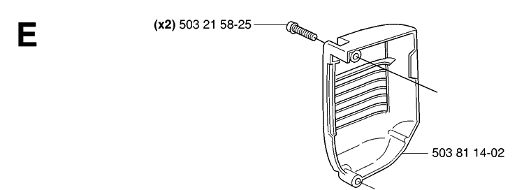 Muffler Cover Diagram and Parts List for 338XPT 20063600001-Current Husqvarna Chainsaw