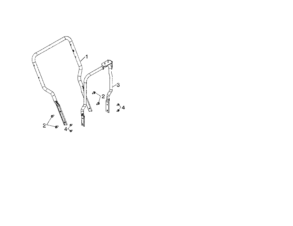 Lower handle Diagram and Parts List for ST224-96193009602  Husqvarna Snow Blower