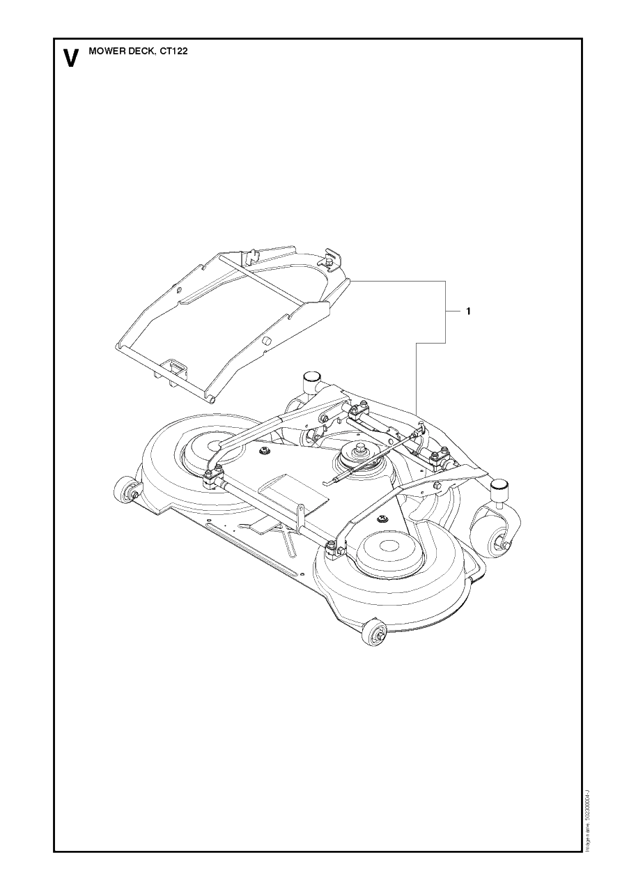 48-Inch/122cm Cutting Deck 3 Diagram and Parts List for PF21AWD (965192501)(2011-03) Husqvarna Lawn Tractor