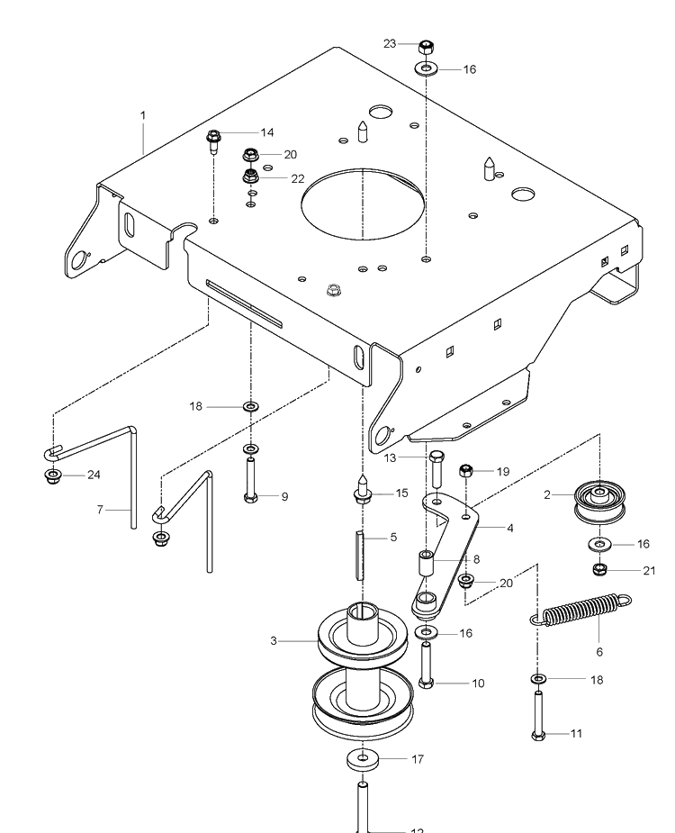 Engine Plate Diagram and Parts List for RZ3019BF (96658210102)(2015-05) Husqvarna Lawn Mower