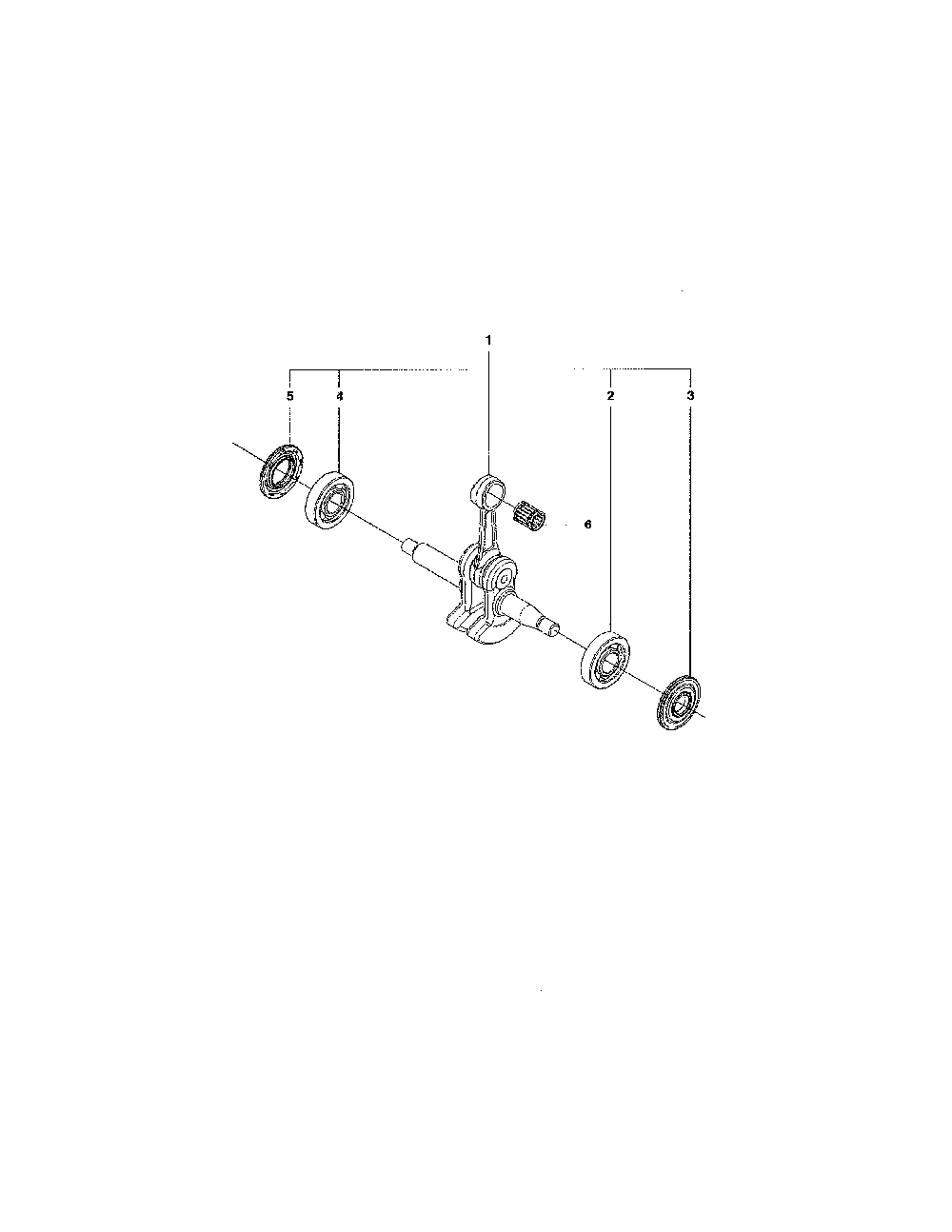 Crankshaft Diagram and Parts List for 965167936  Husqvarna Chainsaw