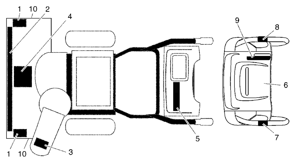 Decals Diagram and Parts List for 524ST (954633552-A)(2003-08) Husqvarna Snow Blower