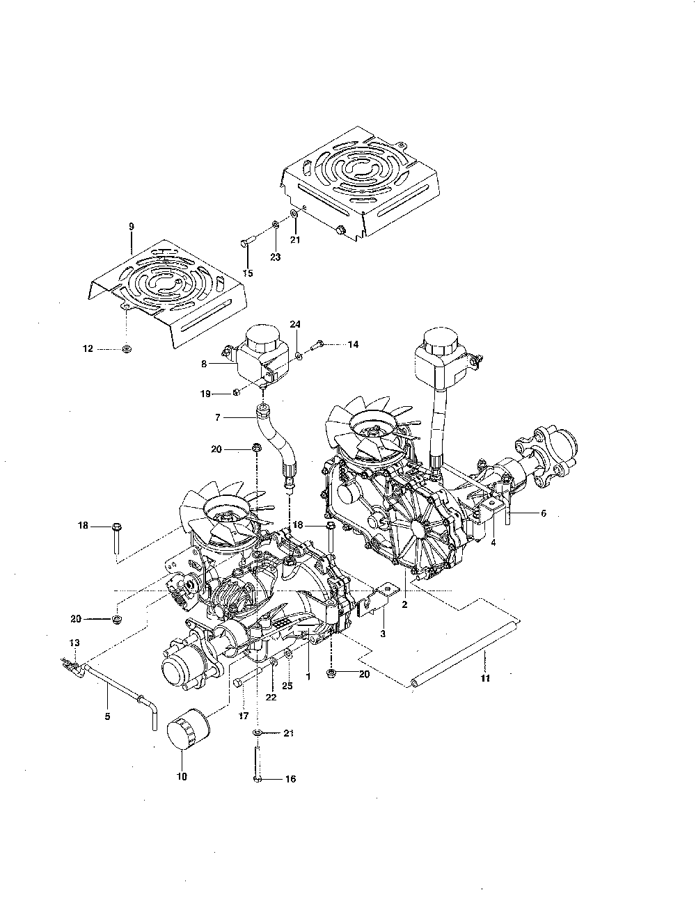 Hydraulic pump-motor Diagram and Parts List for MZ5425S 250212 Husqvarna Lawn Mower