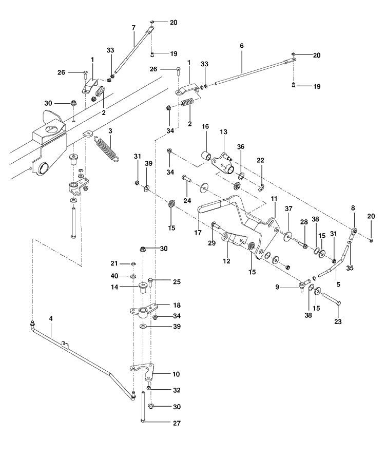 Parking Brake Diagram and Parts List for PZ29DCE (966616701)(2012-02) Husqvarna Lawn Mower