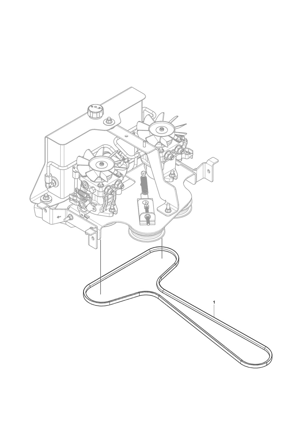Hydraulic Pump - Motor Diagram and Parts List for V548X  Husqvarna Lawn Tractor