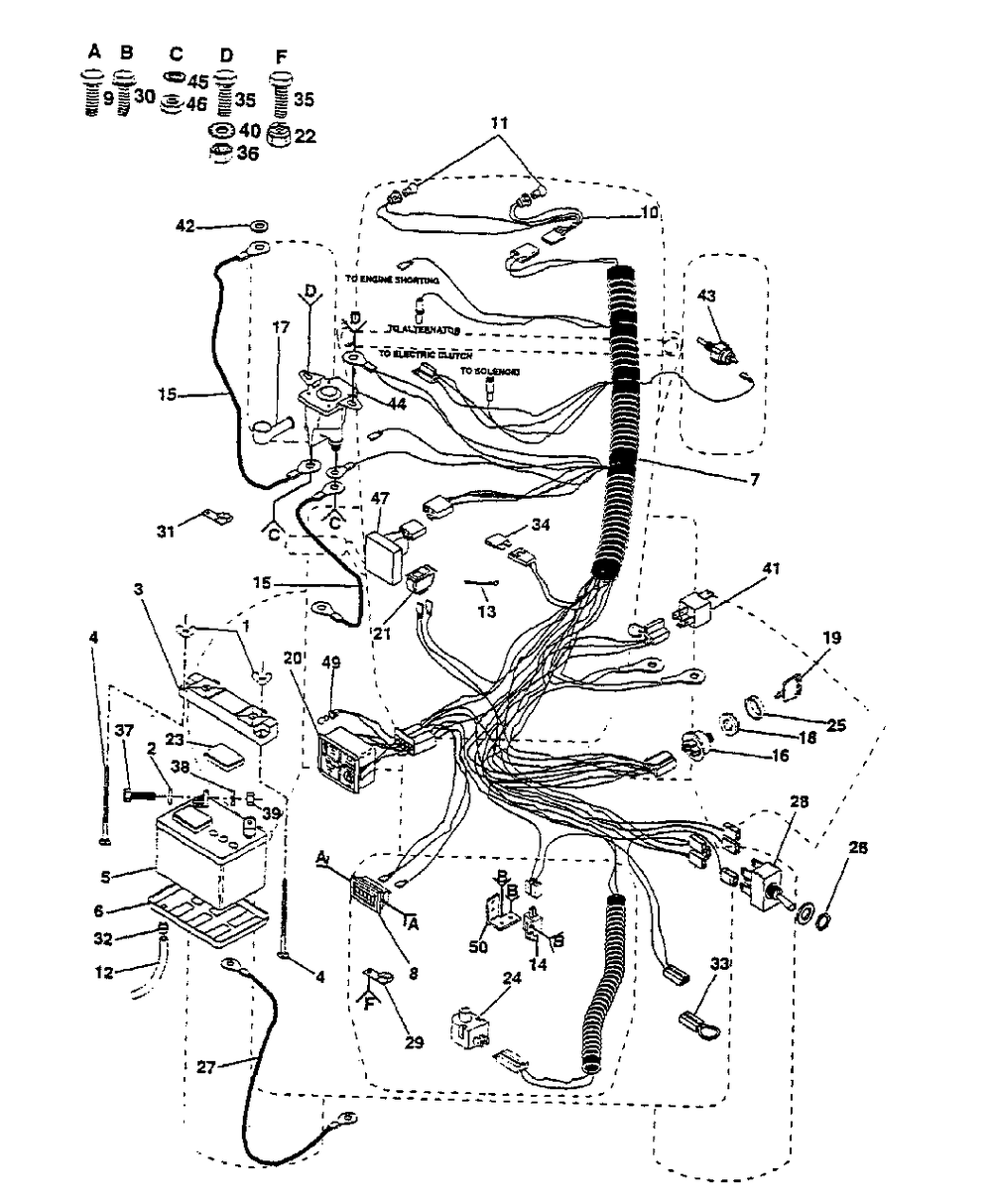 Electrical Diagram and Parts List for YT160 (954000582-A)(1993-01) Husqvarna Lawn Tractor