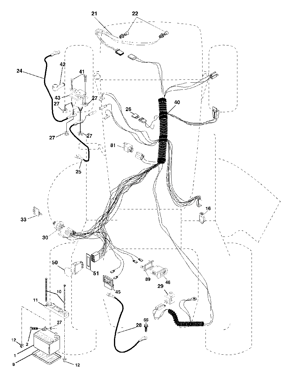 Electrical Diagram and Parts List for YTH1848XP (954567260-B)(2001-05) Husqvarna Lawn Tractor