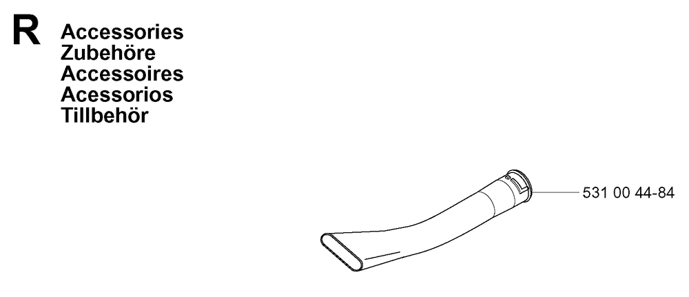 Accessories Diagram and Parts List for 155B (TEX54D-EC50)(20041400001-Current)(2004) Husqvarna Leaf Blower / Vacuum