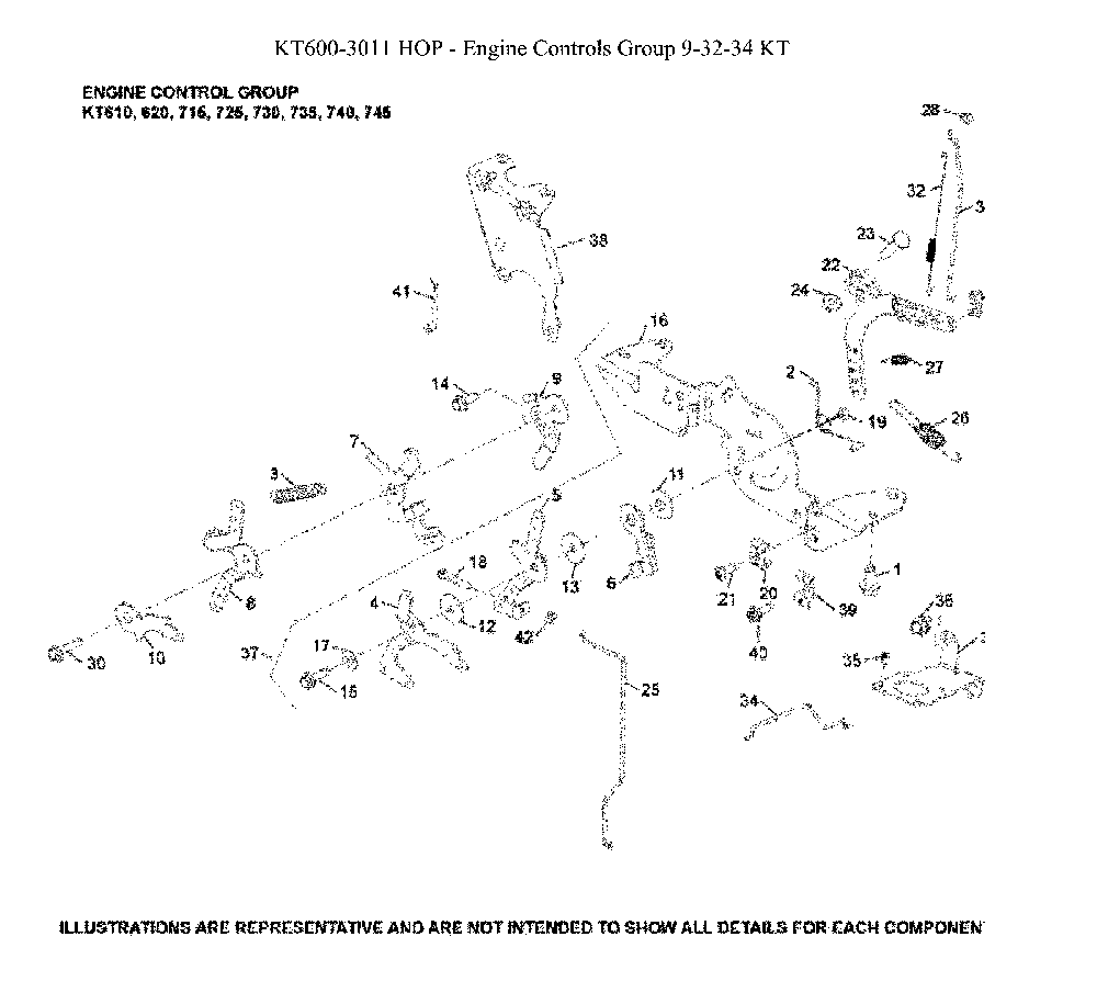 Engine control Diagram and Parts List for 967924801-00  Husqvarna Lawn Mower