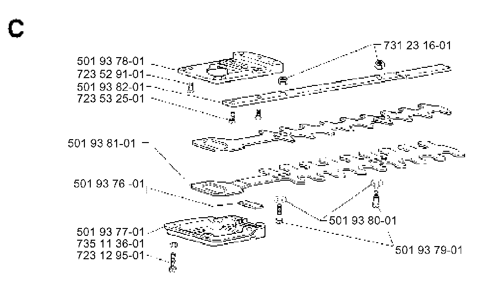 Cutting Equipment Diagram and Parts List for 400H 1990-01 Husqvarna Trimmer