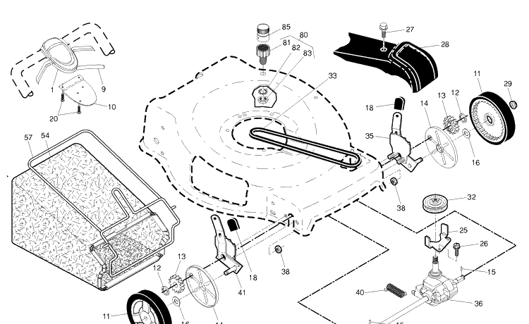 Drive 2 Diagram and Parts List for HU675FE  Husqvarna Lawn Mower