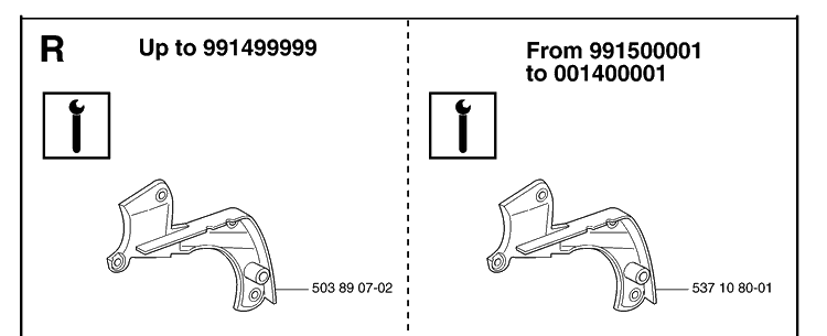 Service Updates 2 Diagram and Parts List for 340E 20062300001-Current Husqvarna Chainsaw