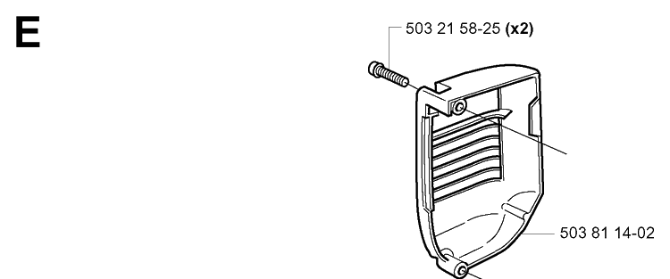 Muffler Cover Diagram and Parts List for 334T 20051000001-20060100000 Husqvarna Chainsaw