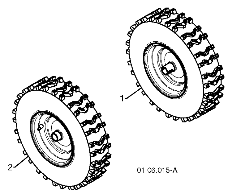 Wheels Tires 2 Diagram and Parts List for ST2109E (96191004005)(2012-06) Husqvarna Snow Blower