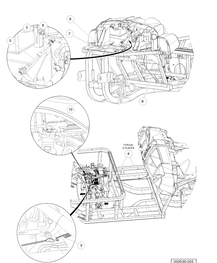 Cables Kawasaki Gasoline Vehicles Diagram and Parts List for HUV4421GXP 2006-11 Husqvarna Lawn Tractor