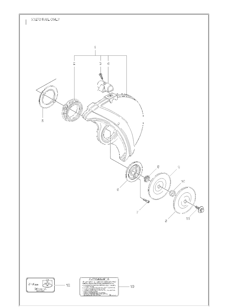 Guards Diagram and Parts List for K1270 (K1270 Rail)(2016-07) Husqvarna Table Saw Accessories