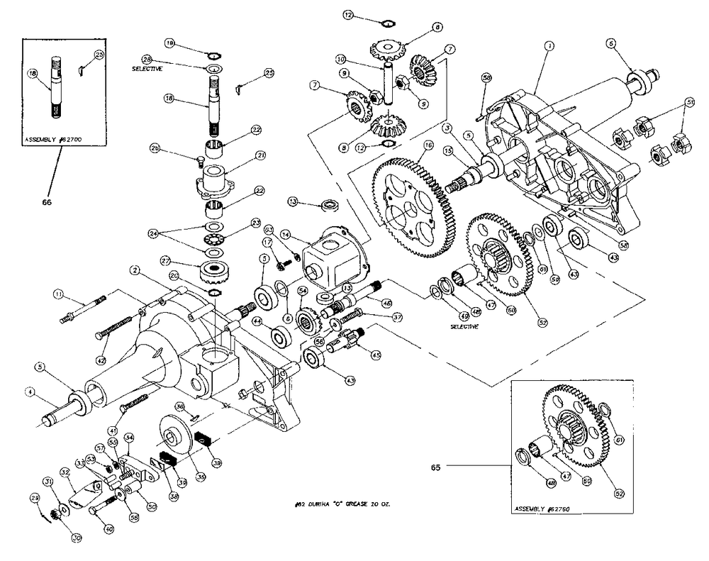 Agri-Fab Transaxle Model Number 121431x Diagram and Parts List for YT161H (127589)(1990-11) Husqvarna Lawn Tractor